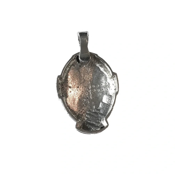 Gunmetal Rhinestone Cross Pendant for Necklace Magnetic Clasp for Chain Silver - Picture 2 of 2